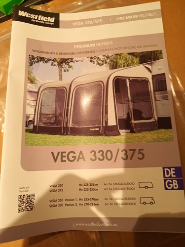 Westfield vega 330 luftvorzelt - 330,