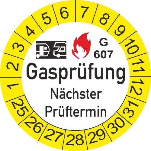Gasprüfung g607 wohnwagen - g607,